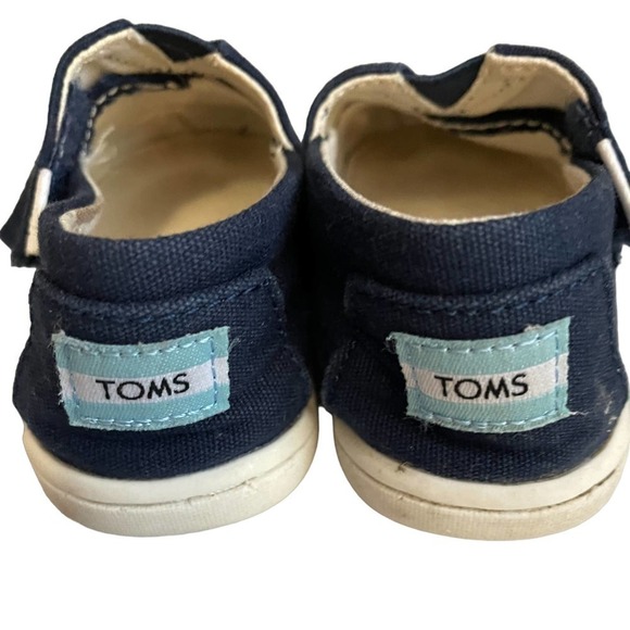 TOMS Navy Slip On Shoes Size 4 - Picture 3 of 7